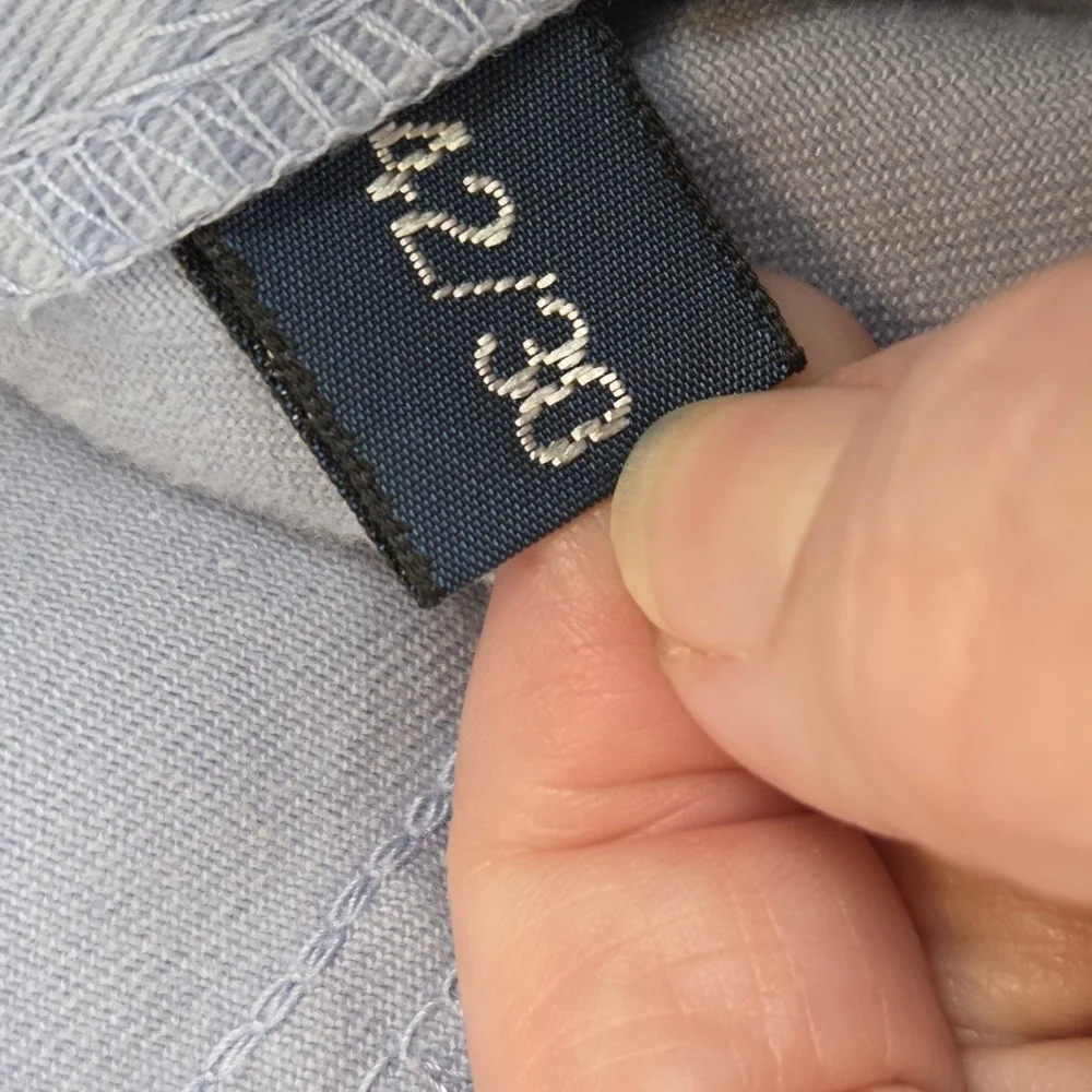 VTG Polo Ralph Lauren Andrew Pants Men's 42x30 (38x25) Blue Chino‎ Pleated Short